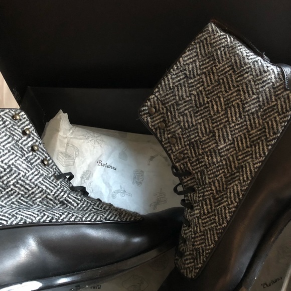 Men’s leather and fabric boots - Picture 4 of 9